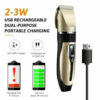 Professional Hair Clippers Trimmer Mens Barber Hair Cutting kit Machine Cordless - Image 5