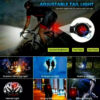 5 Mode USB Rechargeable LED Bike Front Light Headlight Horn Bell + Rear Light - Image 3