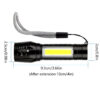 1/2 High Power Military Tactical Rechargeable LED Flashlight With Lamp and Box - Image 6