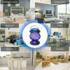 Solar Powered Outdoor Mosquito Fly Bug Insect Zapper Killer Trap UV Lamp Light - Image 3